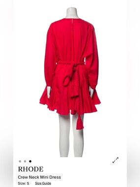 RHODE - Balloon Sleeve Crew Neck Dress